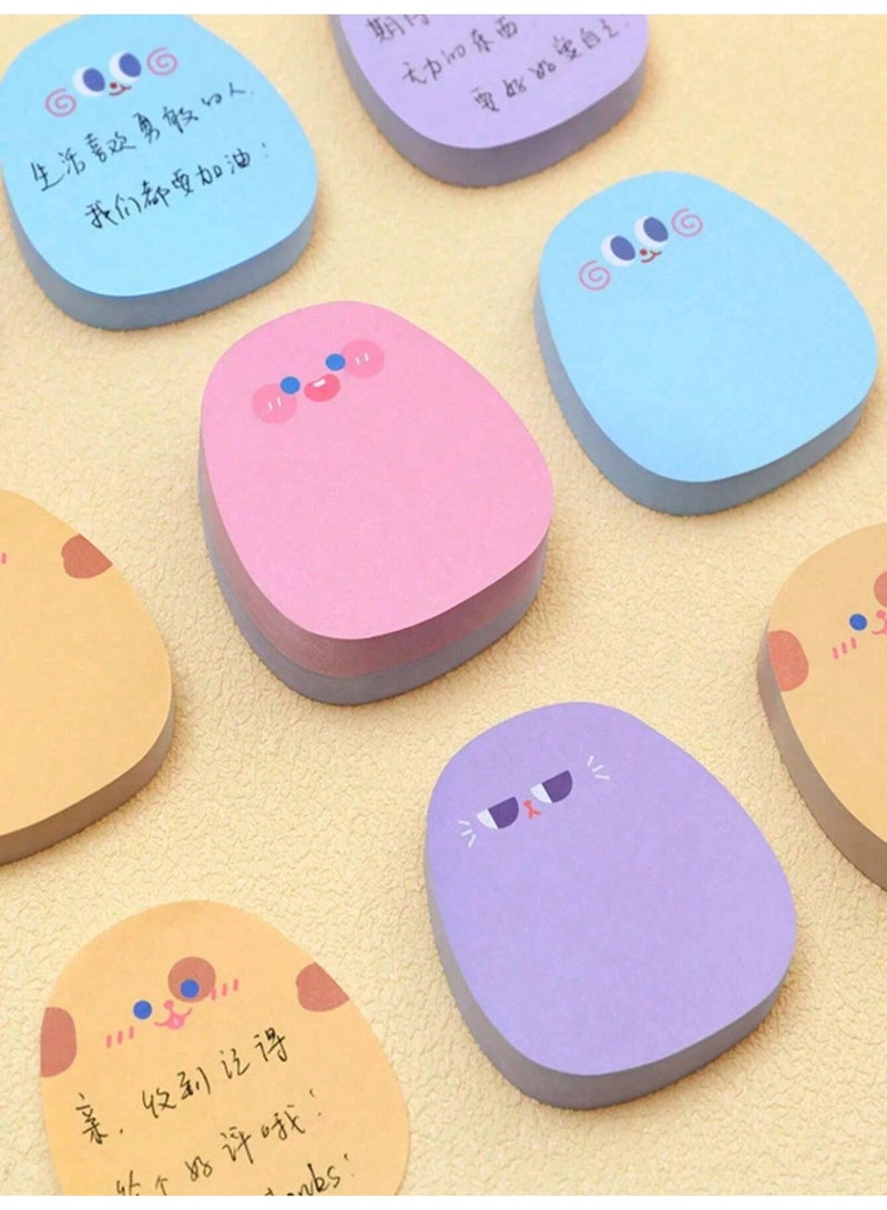 كاكو ٢٤٠ قطعة من الملاحظات اللاصقة المزينة بالرموز التعبيرية، ٤ عبوات من ملصقات كرتونية ملونة على شكل وجوه مبتسمة، دفتر ملاحظات، أدوات مكتبية للطلاب - Image 4